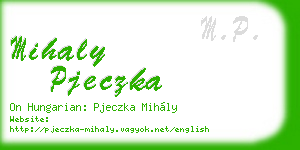 mihaly pjeczka business card
